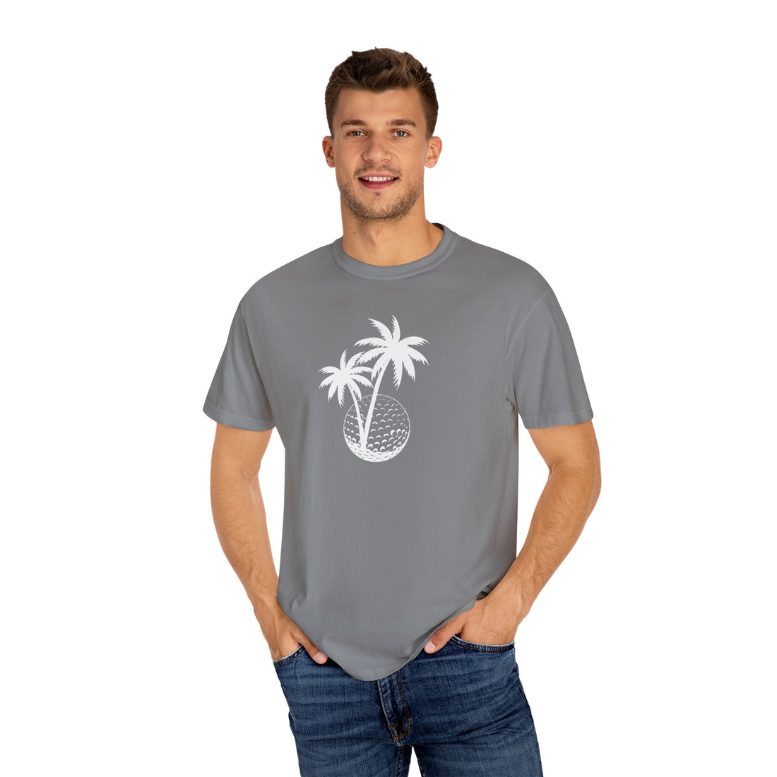 Cool Palm Golf Tee White Logo
