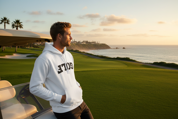 White Sand Golf Mirrored Text Hoodie Collection Photo